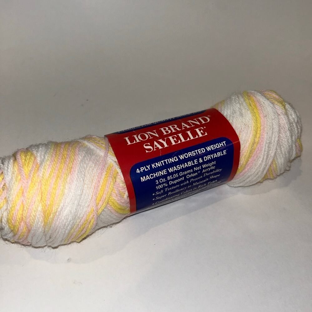 Lion Brand Sayelle yarn vintage parade 248 4ply 4oz